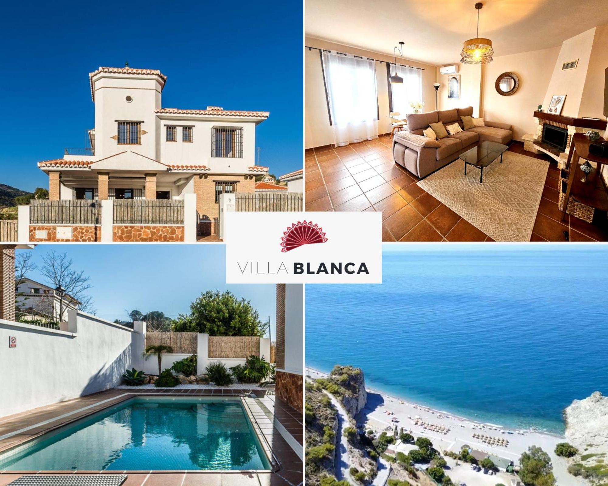 Villa Blanca - Piscina De Sal, Playa 15Mn, Sierra Vélez de Benaudalla Exterior photo